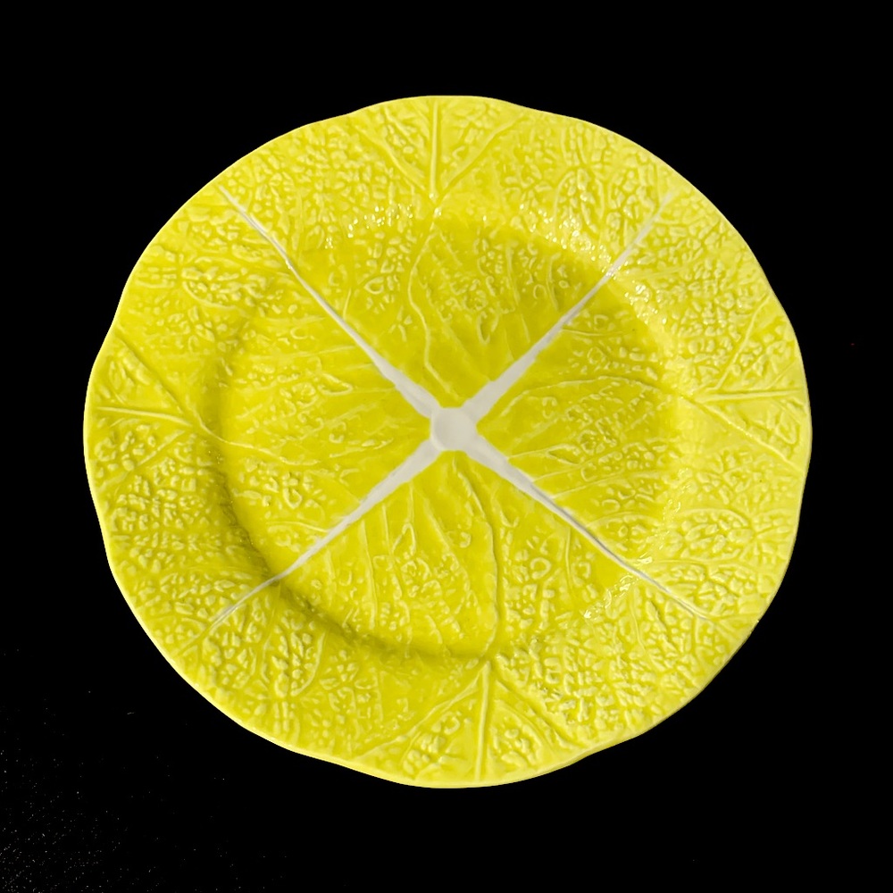 Secla Yellow Cabbage Leaf Serving Platter